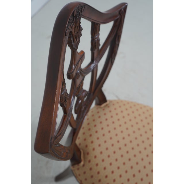 Set of 8 Maitland Smith Shield Back Mahogany Dining Room Chairs For Sale In Philadelphia - Image 6 of 18