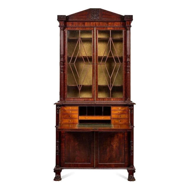 Brown Early 19th Century Regency Secretary Bookcase For Sale - Image 8 of 8