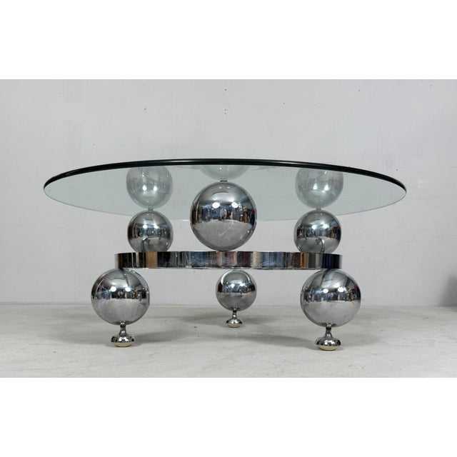 Metal Vintage Space Age Coffee Table, Germany, 1970s For Sale - Image 7 of 12