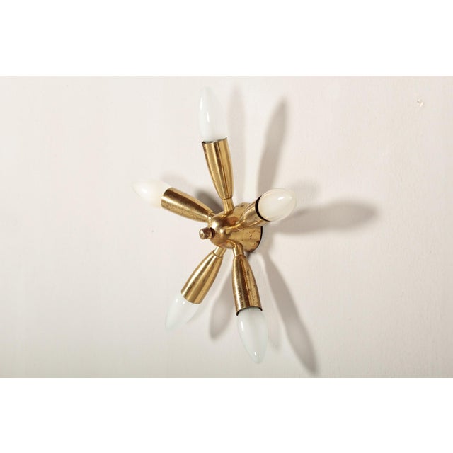 1950s Brass Sputnik Lamp, 1950s For Sale - Image 5 of 9