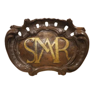 18th Century French Carved Oak Altar Plaque, Amsr