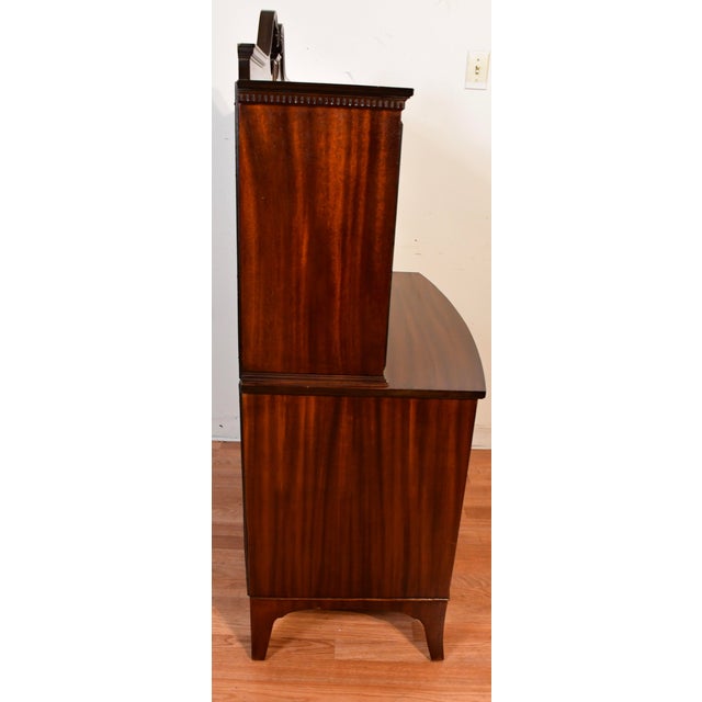 1920 Antique English Regency Crotch Mahogany Secretary Desk Drop Front Desk For Sale - Image 11 of 15