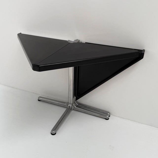 Metal Black Plana Folding Table by Giancarlo Piretti for Castelli, 1970s For Sale - Image 7 of 12