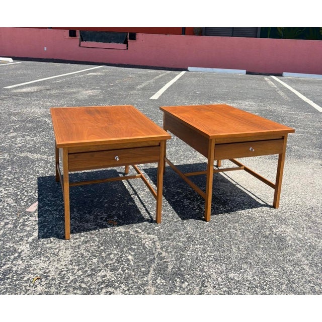 Lane Furniture Fully-Refinished Lane Delineator End Tables by Paul McCobb For Sale - Image 4 of 14