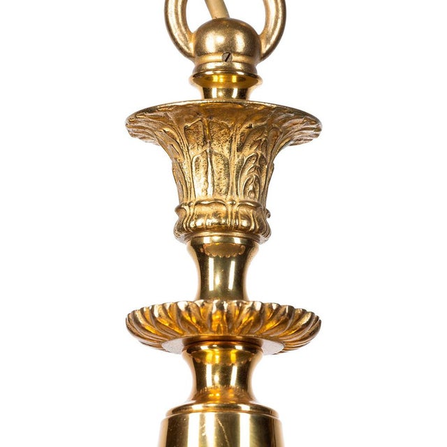 Metal German Chandelier in Crystal Glass and Brass by Kaiser Leuchten, 1970s For Sale - Image 7 of 10