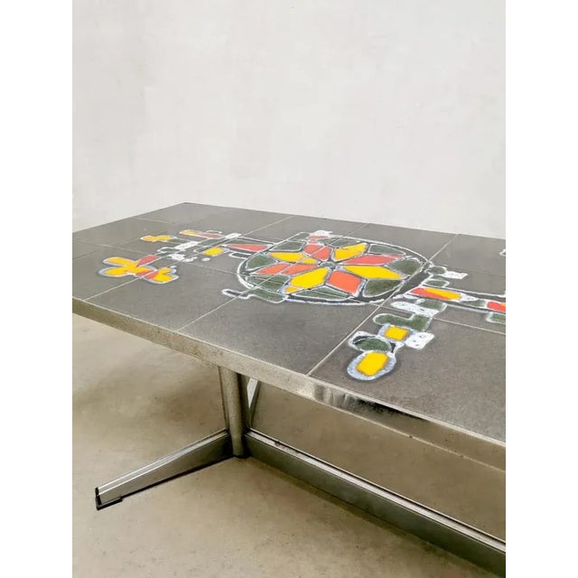 Vintage Tile Coffee Table by Belarti For Sale - Image 3 of 5