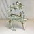 Mid 20th Century Vintage Italian Tole Gold & Silver Christmas Reindeer Figural For Sale - Image 5 of 9