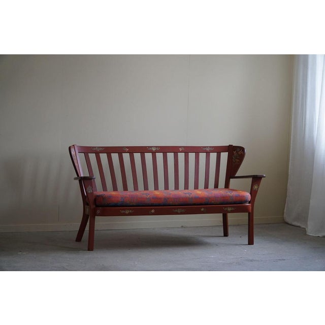 Danish Modern Model Canada Painted 3-Seater Sofa from Fritz Hansen, 1939 For Sale - Image 12 of 15