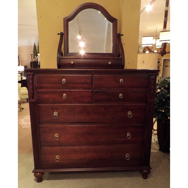Ethan Allen Chest With Vanity Mirror Chairish