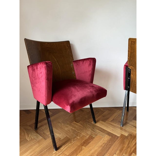 Set of Mid-Century Theatre Armchairs, 1950s For Sale - Image 15 of 18
