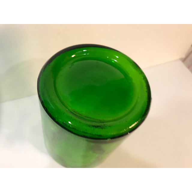 Green Mid 20th Century Green Apothecary Jars With Glass Lids -Set of 2 For Sale - Image 8 of 13