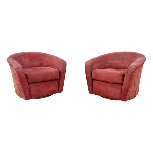 1960s Mid Century Swivel Lounge Chairs - Set of 2 For Sale
