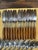 Brown Vintage Dansk "Fjord" Flatware Set - Estate, Rare 3-Generation Hallmarks - Pristine 72 Pieces For Sale - Image 8 of 12