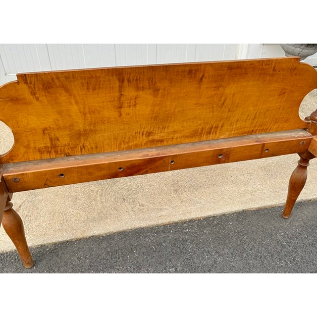 Early 19th Century Antique Early 19th Century American Curly Maple Canopy Bed For Sale - Image 5 of 12