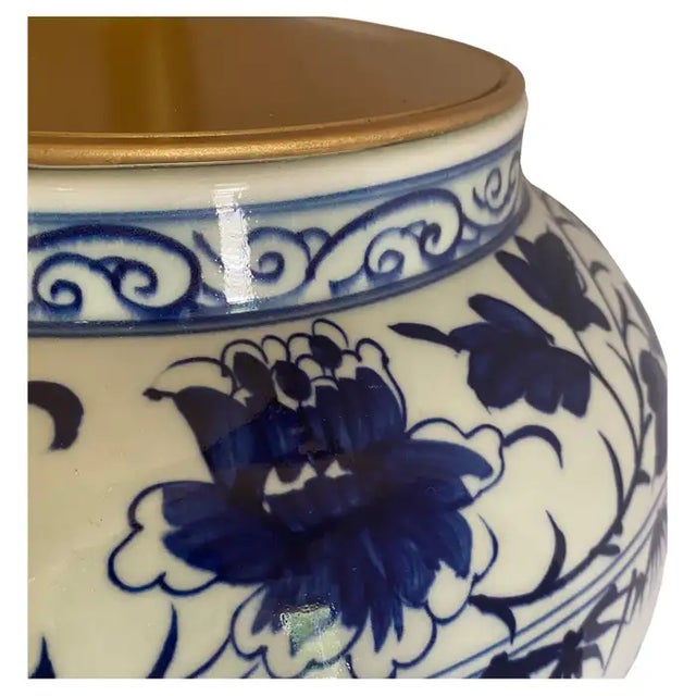 Chinese Porcelain Blue and White Ginger Jar Table Lamp For Sale - Image 11 of 13