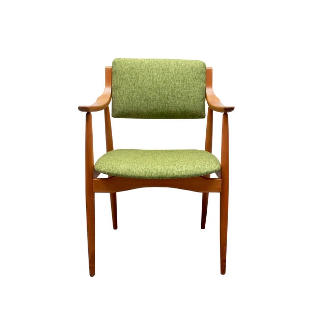 Green Fabric Armchair, 1965 For Sale