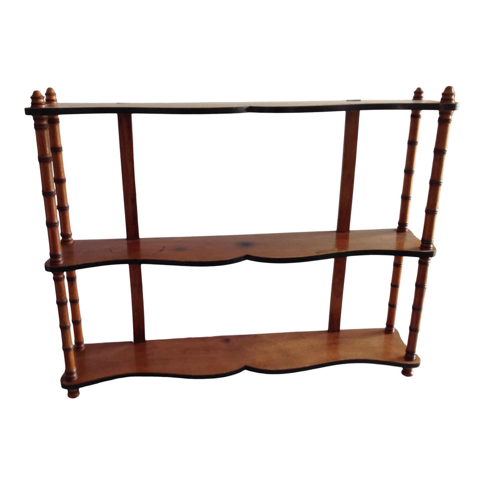Antique English Faux Bamboo Wall Shelf Chairish
