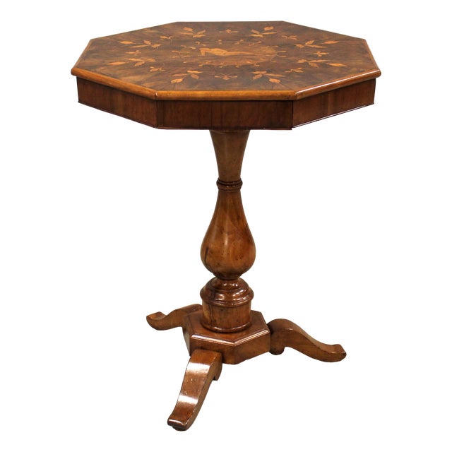 Italian Charles X Walnut Coffee Table, 19th Century For Sale