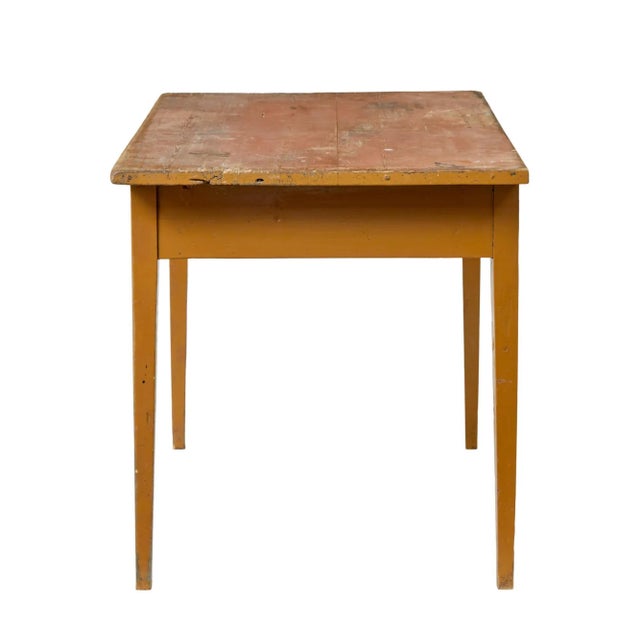 Wood Antique Swedish Pine Painted Table, 1890s For Sale - Image 7 of 9