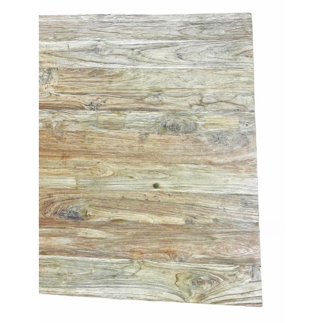 Early 21st Century Vintage Simple Salvaged Teak Outdoor Dining Table For Sale - Image 5 of 5
