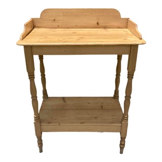 19th Century English Pine Washstand For Sale