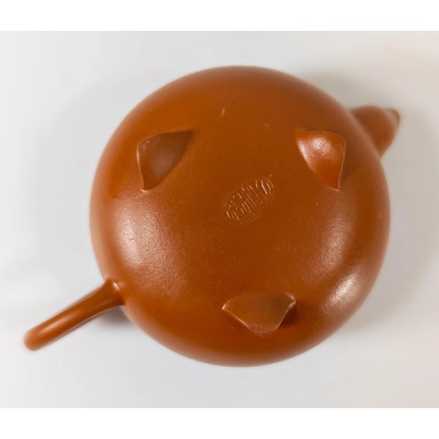 20th Century Chinese Miniature Yixing Zisha Teapot With Signatures For Sale - Image 12 of 12