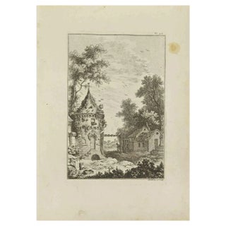 Pierre Quentin Chedel, Landscape, Etching, 1755 For Sale
