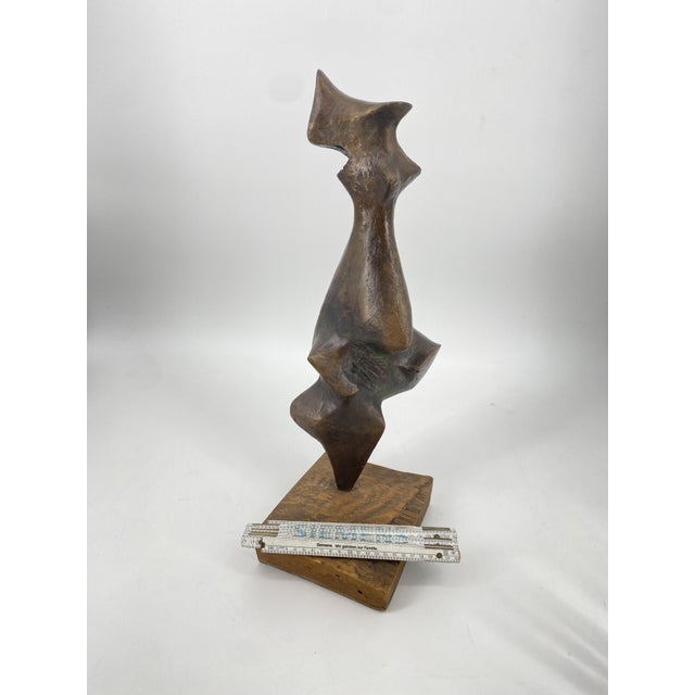 Brown Justus Chrukin, Abstract Sculpture, 1960s, Bronze For Sale - Image 8 of 16
