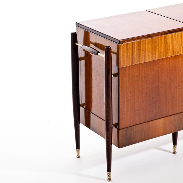 Mid-Century Folding Bar Cabinet, Italy circa 1950s For Sale - Image 9 of 18