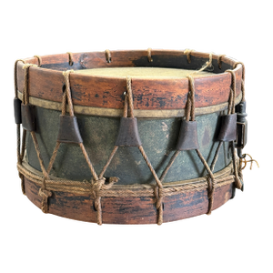 Antique European Rope-Tension Snare Drum With Original Patina | 19th Century Military Style