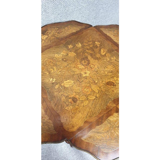 English Marquetry Drop Flap Table c.1880 For Sale - Image 4 of 10