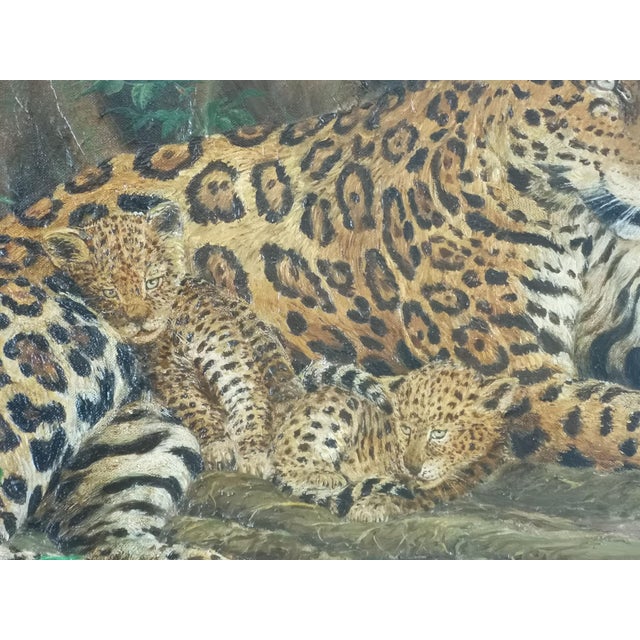 Jaguar, 1990s, Oil on Canvas, Framed For Sale - Image 4 of 9