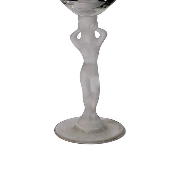 1970s Art Deco Venus Bacchante Stemware Glasses by Bayel - Set of Eight For Sale - Image 12 of 14