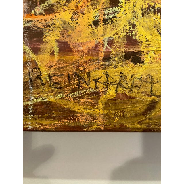 This original mixed media by acclaimed New Jersey artist Ellen Reinkraut is signed in the right hand lower corner and...