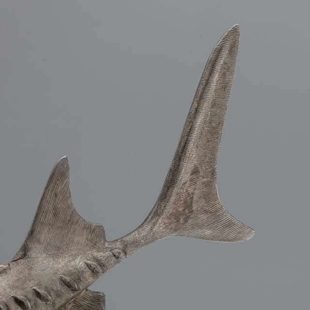 20th Century Elizabeth II Silver Sturgeon-Form Caviar Server from Asprey & Co, 1965, Set of 2 For Sale - Image 16 of 18