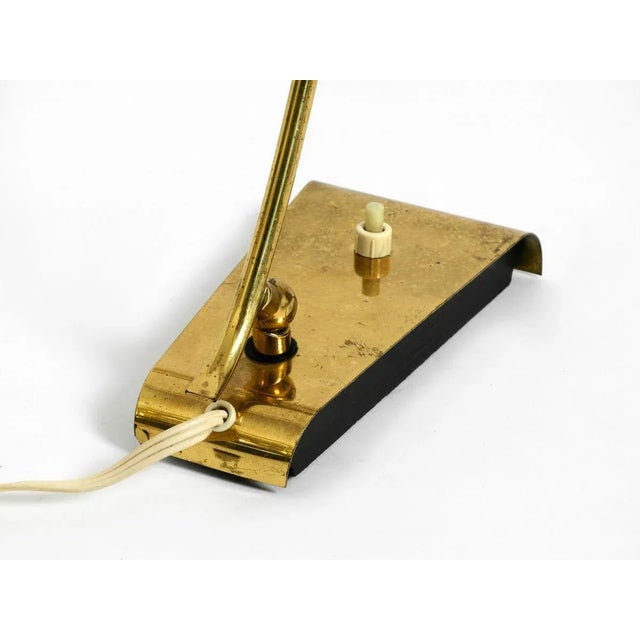 Mid-Century Modern Brass Desk Lamp with Acrylic Glass Lampshade, 1950s For Sale - Image 12 of 18