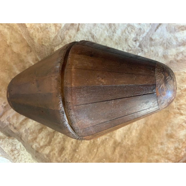 English Double Sided Late 19th Century English Industrial Factory Milliner's Felt Hat Mold Form #2 With Patina For Sale - Image 3 of 12