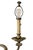 Exquisite, finely crafted adjustable desk lamp, with original pleated shade. The lamp is constructed of heavy cast brass...