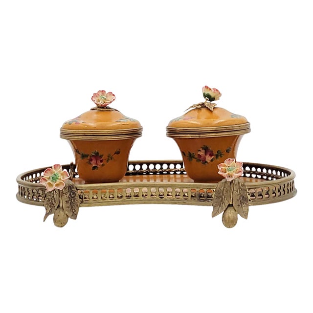 CIrca 18th Century Vernis Martin Ink Stand, France For Sale