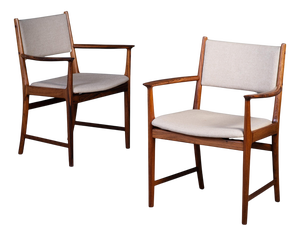 Rosewood Armchairs attributed to Kai Lyngfelt Larsen for Søren Willadsen, 1960s, Set of 2