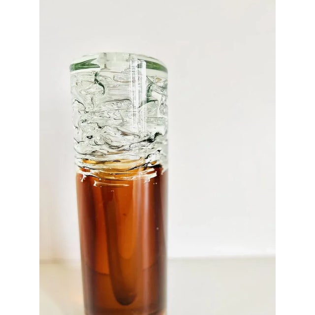 Glass Vase Whirpool by Frantisek Vizner, Skrdlovice, 1968 For Sale - Image 6 of 8