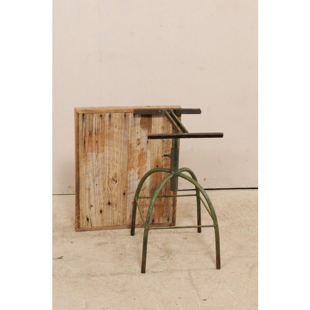 Mid 20th Century Vintage Industrial Style Side Table For Sale - Image 11 of 11