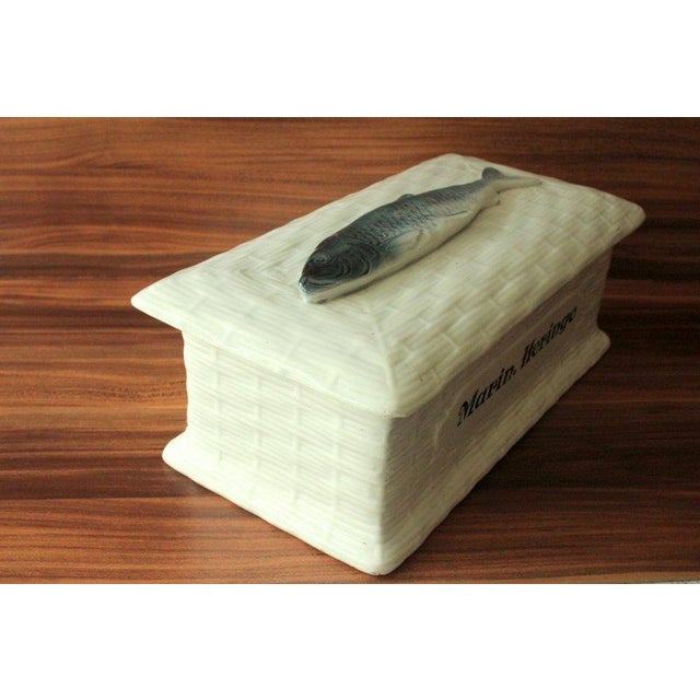 Mid-Century Modern 1950s Original Old German Ceramic Fish Pot - Herring Pot - Beautifull Kitchen Decoration For Sale - Image 3 of 11