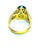 Gemstone Bochic "Capri" Vintage Blue Topaz & Diamonds Retro Ring 18K Gold & Silver For Sale - Image 7 of 18