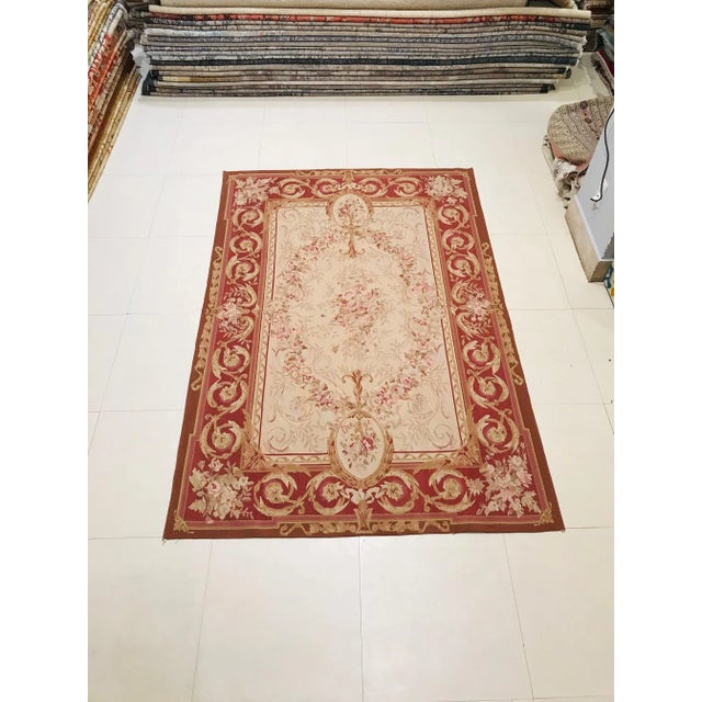 Red Hand Knotted Rug, 1972 For Sale - Image 16 of 17