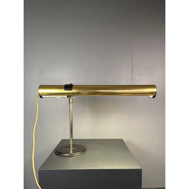 Brass Tubular Desk Lamp by Göran Pehrson for Ateljé Lyktan, Sweden, 1978 For Sale - Image 9 of 18