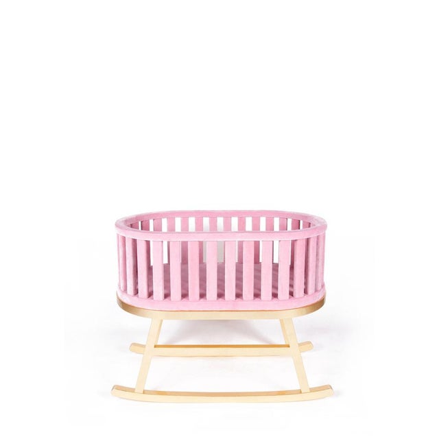 Not Yet Made - Made To Order Pink Prince Santi Rocking Cradle by Royal Stranger For Sale - Image 5 of 18