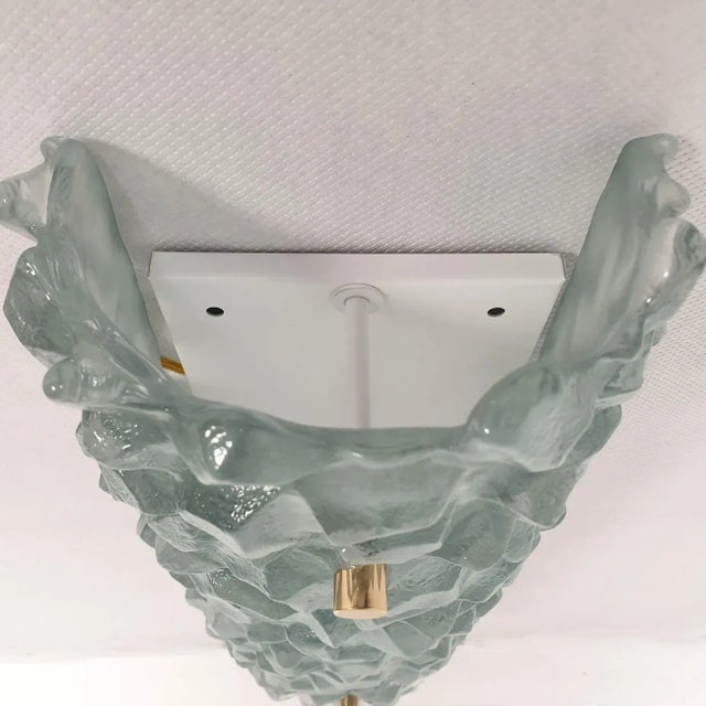 Blue-Green Murano Glass Mid Century Sconces, a Pair 1980s For Sale - Image 11 of 12