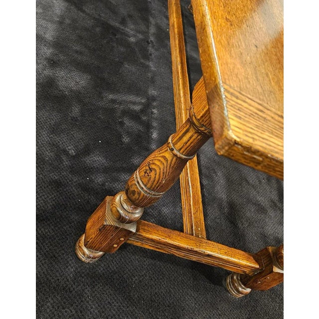 Wood Mid 20th Century John Widdicomb Co. Farmhouse Wood Dining Trestle Table 7.5 Ft For Sale - Image 7 of 12