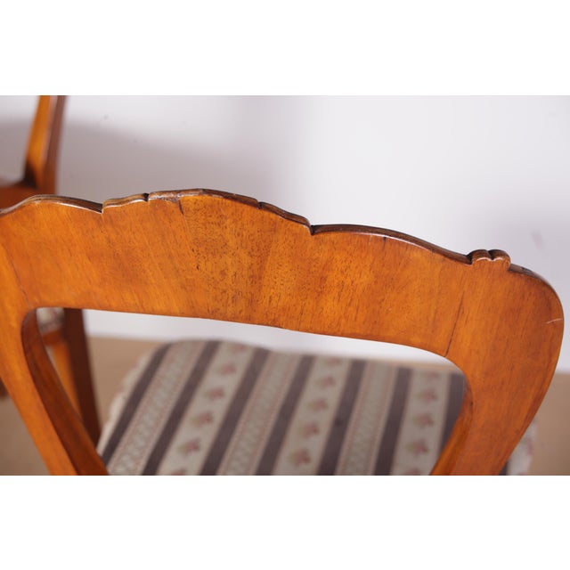 Late Biedermeier Chairs in Walnut, 1880s, Set of 2 For Sale - Image 15 of 18